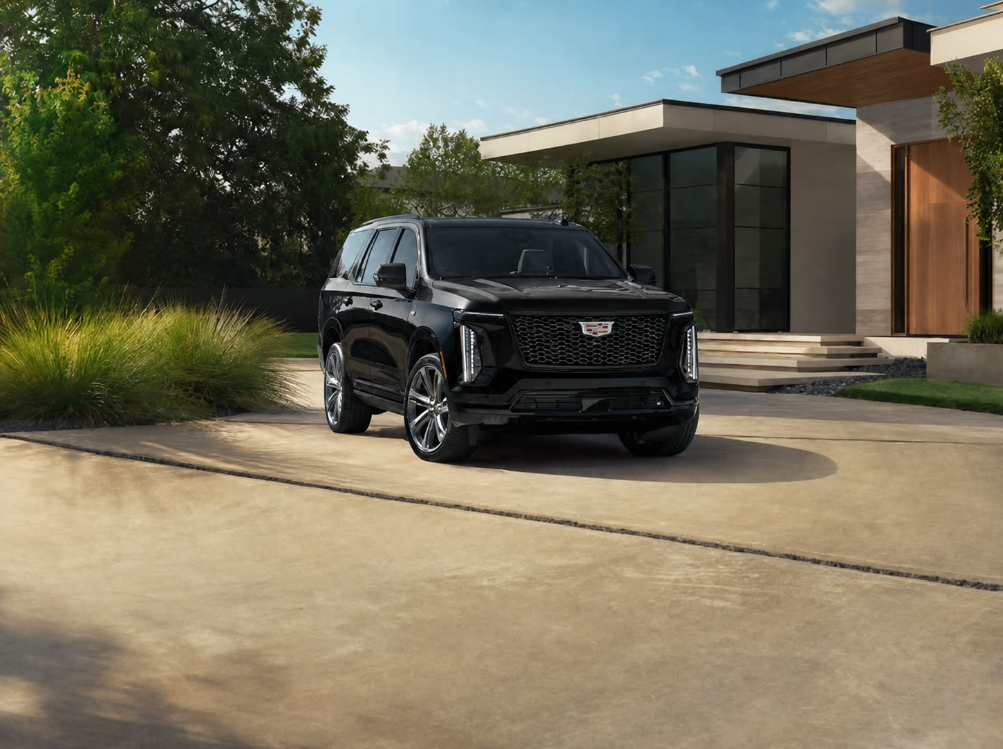 Black Cadillac Escalade ESV exterior