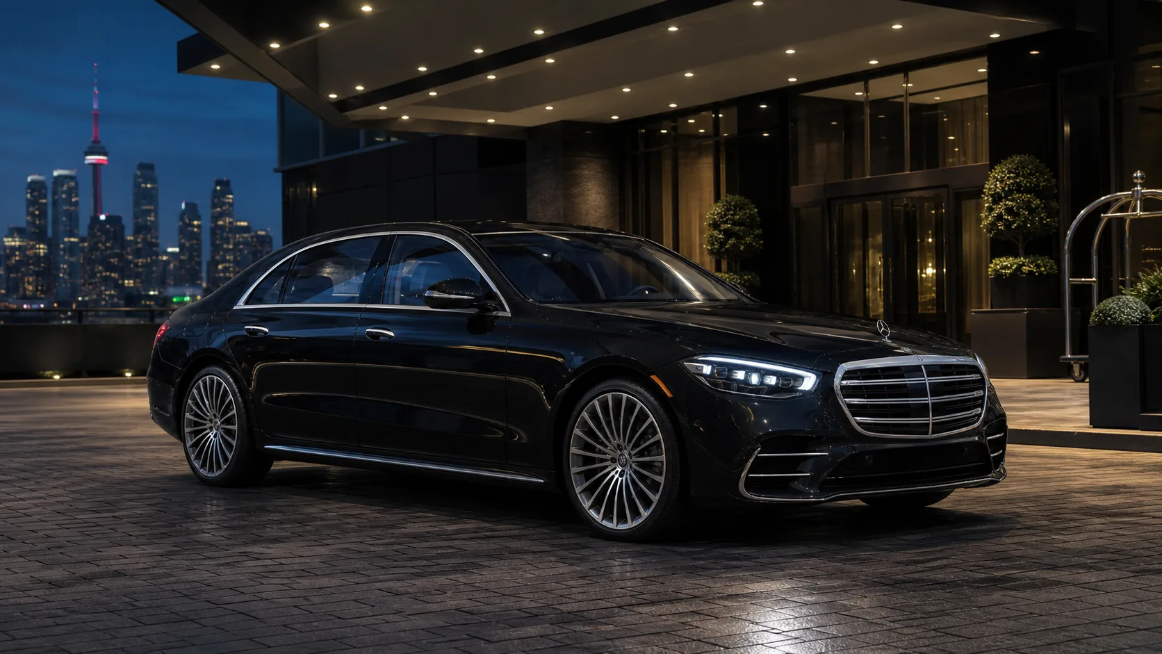 Black Mercedes-Benz S-Class exterior