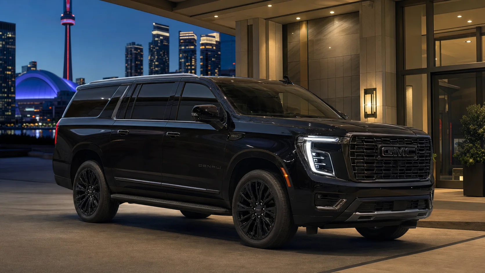 New black Yukon XL or Chevrolet Suburban exterior